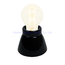 Wall Light Bulb Holder Porcelain Black E27 Lamp Holder